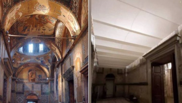 Βαρβαρότητα Ερντογάν: Δείτε πως «εξαφάνισαν» τις αγιογραφίες της Μονής της Χώρας (φωτό: Πριν/Μετά)