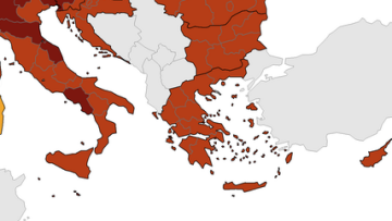 Κορωνοϊός - ECDC: «Κοκκίνισε», πλέον, όλη η Ελλάδα - Ανέβηκε ο δείκτης θετικότητας