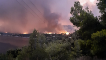 Φωτιά στην Εύβοια - Meteo:  Προβλέπει επιδείνωση των συνθηκών από το απόγευμα - Δείτε χάρτη
