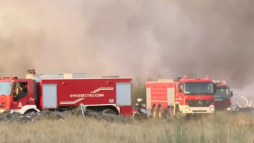 Περιορίστηκε το μέτωπο της φωτιάς στον Ελαιώνα - Δείτε βίντεο