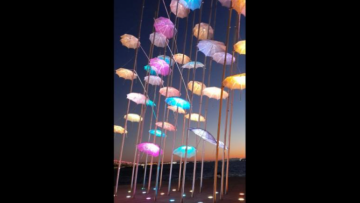 Ίδρυμα Ζογγολόπουλου για «Ομπρέλες»: Όχι» στην πολύχρωμη φωταγώγηση του γλυπτού στη Νέα Παραλία Θεσσαλονίκης