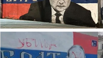 Σερβία: Βανδάλισαν γκράφιτι με τον «αδελφό» Πούτιν