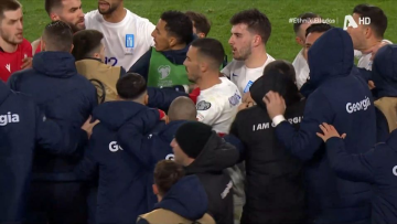 Γεωργία - Ελλάδα: Σύρραξη στο φινάλε του ημιχρόνου - Αποβλήθηκε ο Τζαβέλλας - Βίντεο 