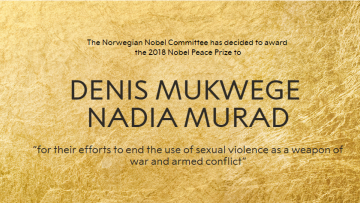 Νόμπελ Ειρήνης κατά της σεξουαλικής κακοποίησης: Το πήραν ο γυναικολόγος Ντένις Μουκουέγκε και η Γιεζίντι Νάντια Μουράντ