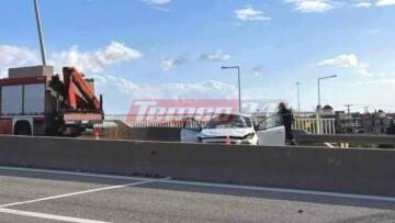 Αναστάτωση στη γέφυρα Ρίου-Αντιρρίου: Οδηγός ΙΧ έχασε τον έλεγχο και έπεσε πάνω στα κιγκλιδώματα