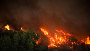 Μαίνεται η φωτιά στην Ανατολική Μάνη - Βίντεο