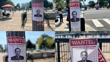 Με αφίσες «καταζητείται» για τον Ερντογάν η Ουάσινγκτον, βανάκι για την απελευθέρωση του Ιμάμογλου στη Νέα Υόρκη - Δείτε βίντεο και φωτογραφίες