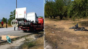 Ανατριχιαστικό video: Live η μετωπική σύγκρουση ΙΧ με φορτηγό στις Σέρρες
