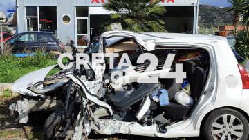 Σοκάρουν οι φωτογραφίες από το τροχαίο στη Σούδα - Γιος Χανιώτη προπονητή ο 22χρονος Παναγιώτης που σκοτώθηκε ακαριαία