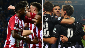 Europa League: Μία αγωνιστική πριν το τέλος της League Phase, ο Ολυμπιακός είναι 12ος και ο ΠΑΟΚ 17ος - Οι οκτώ πρώτοι περνάνε απευθείας στους «16», οι θέσεις 9-24 παίζουν νοκ-άουτ