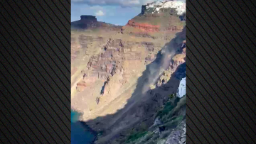 Σεισμοί στη Σαντορίνη: Κατολίσθηση στο Φηροστεφάνι από τον σεισμό των 4,8 Ρίχτερ - Δείτε βίντεο