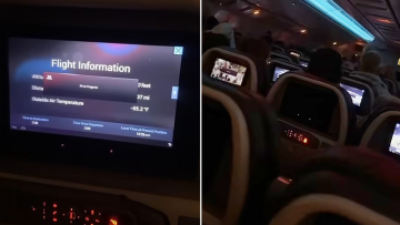 H στιγμή που πιλότος ανακοινώνει στους επιβάτες επιστροφή στις ΗΠΑ λόγω του χάους στο Χίθροου - «Να σας εξηγήσω»