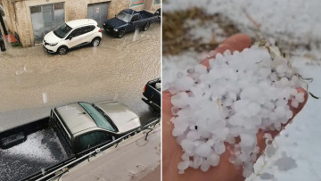 Κακοκαιρία στο Ηράκλειο: Έντονη βροχή και χαλάζι έπληξαν πολλές περιοχές του νομού - Δείτε βίντεο και φωτογραφίες