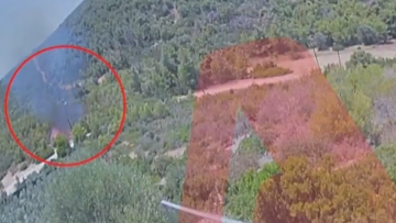 Δείτε βίντεο με το βραχυκύκλωμα που προκάλεσε καρακάξα και ξεκίνησε η φωτιά στο Άνω Σούλι Μαραθώνα