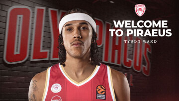 Ο Τάισον Γουόρντ και επίσημα παίκτης του Ολυμπιακού για τα επόμενα δύο χρόνια 