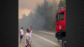 Μάχη για να σωθεί το πευκοδάσος της Βουρβουρούς στη Χαλκιδική - Μαίνεται η φωτιά
