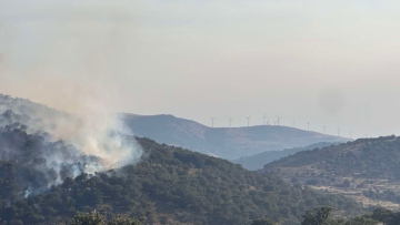 Μαίνεται η φωτιά στο Σκαλοχώρι Λέσβου 