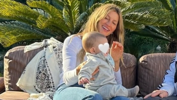 Η Ζιζέλ φωτογραφίζεται  με τον 5 μηνών γιο της στα 45α γενέθλιά της