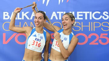 Στίβος: Οι δίδυμες αδελφές Ζενέγια κέρδισαν τα πρώτα μετάλλια της Ελλάδας στο Βαλκανικό του Βόλου 