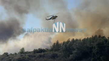 Χωρίς ενεργό μέτωπο η φωτιά στο Ευηνοχώρι Αιτωλοακαρνανίας

