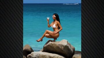 Βίντεο: Η Νικόλ Σέρζινγκερ πίνει μαρτίνι ισορροπώντας στα βράχια με τις γόβες της