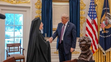 Συνάντηση Τραμπ-Βαρθολομαίου στον Λευκό Οίκο: Συζήτησαν και για την κατάσταση των Χριστιανών στη Μέση Ανατολή 