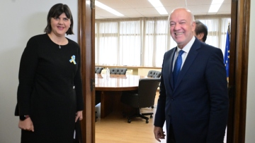 Στο υπουργείο Δικαιοσύνης η επικεφαλής της Ευρωπαϊκής Εισαγγελίας Λάουρα Κοβέσι - Δείτε βίντεο