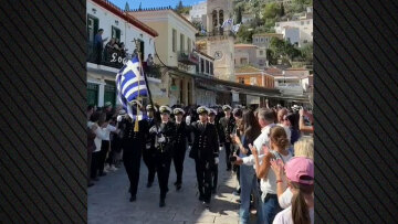 Υδρα: Βίντεο από την παρέλαση στο νησί για την 28η Οκτωβρίου