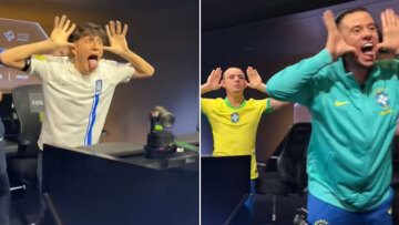 Viral τα βίντεο από το παγκόσμιο πρωτάθλημα FIFA στο κινητό: Ο πανηγυρισμός του Έλληνα και η απάντηση του Βραζιλιάνου
