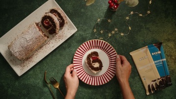 Gingerbread roll με γέμιση λευκής σοκολάτας