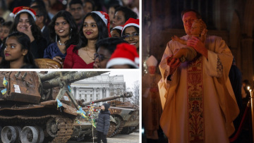 Χριστούγεννα ανά τον κόσμο: Πώς γιόρτασαν από την εμπόλεμη Ουκρανία μέχρι τη Βηθλεέμ κι από τις φαβέλες του Σάο Πάολο μέχρι το Πακιστάν, δείτε φωτογραφίες