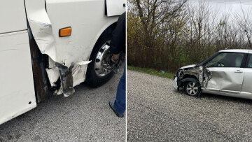 ΚΤΕΛ συγκρούστηκε με IX στο Μουζάκι Καρδίτσας, δείτε φωτογραφίες