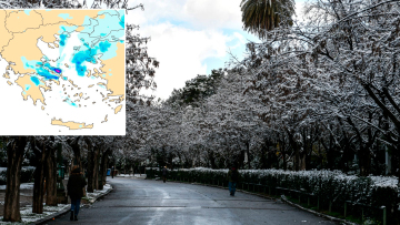 Έρχονται δύο ψυχρά μέτωπα εξπρές, χιόνια ακόμη και στα βόρεια προάστια προβλέπει ο Μαρουσάκης