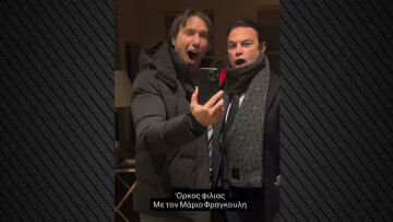 Στράτος Τζώρτζογλου και Μάριος Φραγκούλης ανανέωσαν όρκο φιλίας με κορώνα από τον Ριγκολέτο του Βέρντι, δείτε βίντεο