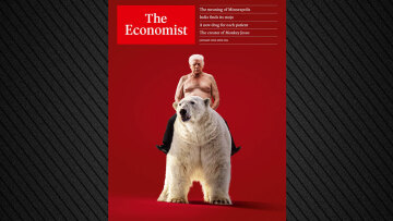 Ο Τραμπ «καβαλά» πολική αρκούδα στο πρωτοσέλιδο του Economist μετά τη συμφωνία για τη Γροιλανδία
