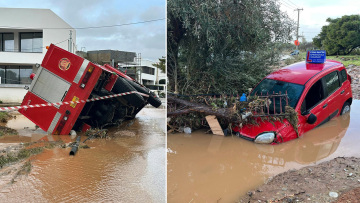 Σοβαρές καταστροφές στη Βάρη από τη κακοκαιρία, γυναίκα σκαρφάλωσε σε δέντρο για να σωθεί από τα ορμητικά νερά