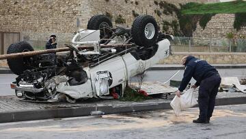 Τροχαίο στο Ηράκλειο, ντελαπάρισε αυτοκίνητο, δείτε φωτογραφίες