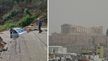 Εικόνες καταστροφής αφήνει η κακοκαιρία από την Ήπειρο μέχρι τα νησιά: Απόκοσμο σκηνικό από αφρικανική σκόνη και θυελλώδεις άνεμους, βίντεο και φωτογραφίες 