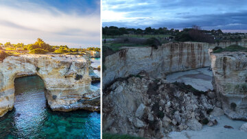 Κατέρρευσε η περίφημη «αψίδα των ερωτευμένων» στην Ιταλία ανήμερα του Αγίου Βαλεντίνου, δείτε βίντεο