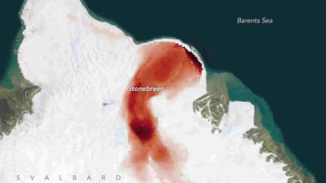 Επιστήμονες της NASA ανακάλυψαν μια «κόκκινη καρδιά» σε παγετώνα της Νορβηγίας (vid)