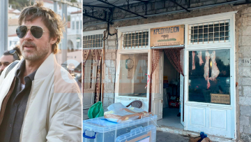 Η Ύδρα γύρισε 40 χρόνια πίσω: Κρεοπωλείο με δραχμές, ψαρόβαρκες και σκηνικό δεκαετίας ’80 για τον Μπραντ Πιτ