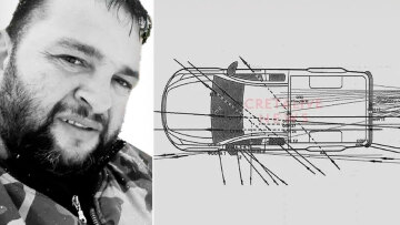 Βορίζια: Το διάγραμμα των πυρών στο αυτοκίνητο του Φανούρη Καργάκη, από τα αριστερά η φονική βολή