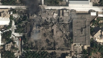 Δορυφορική εικόνα από το ισοπεδωμένο παλάτι του Χαμενεΐ, ο ανώτατος ηγέτης του Ιράν δεν βρίσκεται στην Τεχεράνη