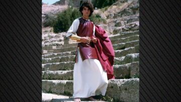 Ο Αντόνιο Μπαντέρας ως Ετεοκλής από το έργο του Ευριπίδη «Φοίνισσαι» σε μία φωτογραφία από το παρελθόν