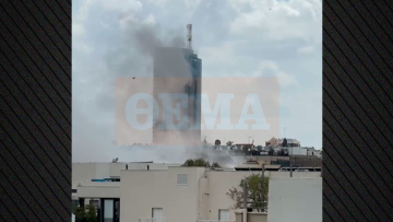 Βίντεο του protothema.gr από τη στιγμή που βαλλιστικός χτυπά στο κέντρο του Τελ Αβίβ