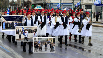 25 Μαρτίου 2026: Μαθητική παρέλαση με σκύλους, τσολιάδες και παραδοσιακές φορεσιές στο βροχερό κέντρο της Αθήνας, δείτε βίντεο και εικόνες