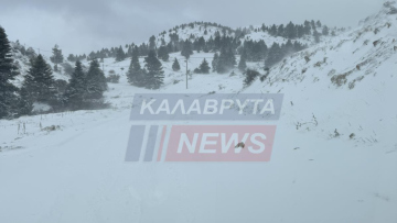 Επιχείρηση απεγκλωβισμού οδηγών στα Καλάβρυτα λόγω έντονης χιονόπτωσης
