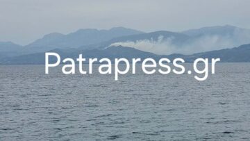 Βελτιωμένη η εικόνα της φωτιάς στο Αίγιο