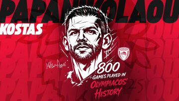 Μυθικός Παπανικολάου: Έγινε ο πρώτος μπασκετμπολίστας του Ολυμπιακού που έφτασε τα 800 παιχνίδια 