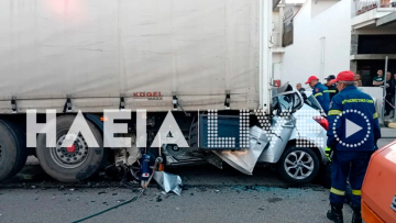 Τροχαίο σοκ στη Ζαχάρω: Νεκρός 29χρονος που «καρφώθηκε» με το αυτοκίνητό του σε νταλίκα